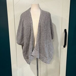 Aritiza / community salt & pepper knit dolman kimono oversized shrug / lagenlook